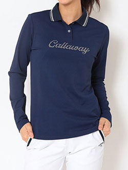 キャロウェイ　26年春夏新作　ポリエステルカノコ長袖ポロシャツ　C26133200