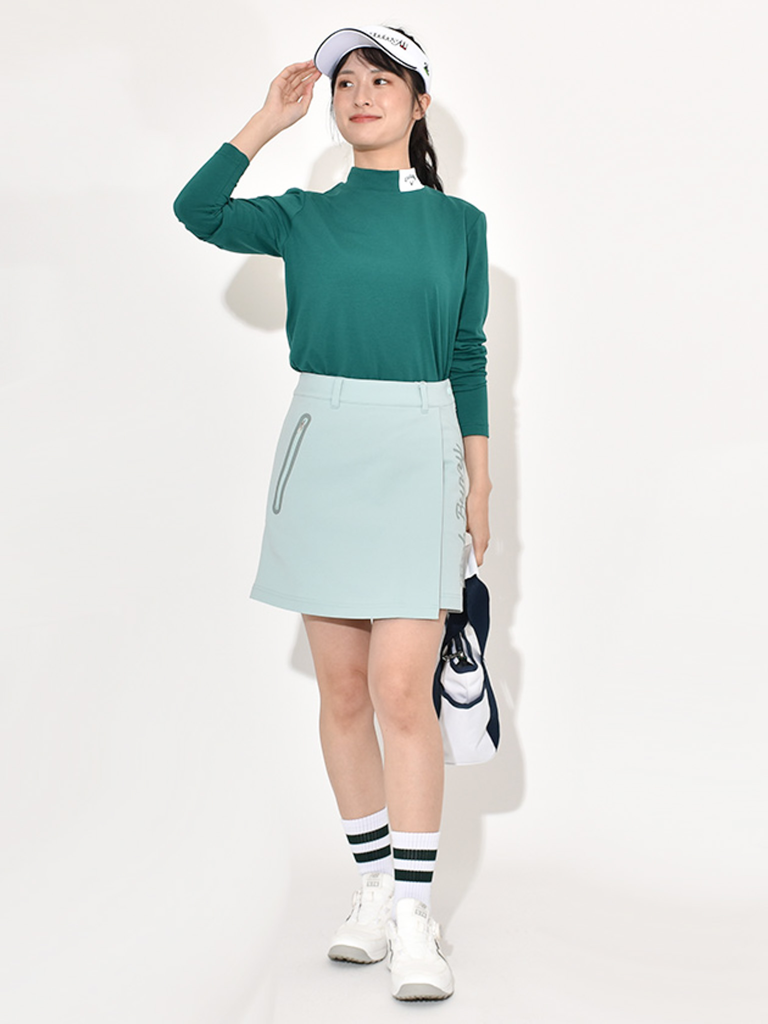 キャロウェイ 26年春夏新作 コットンストレッチ長袖モックネックシャツ