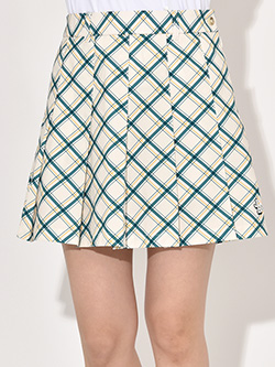 ジャックバニー　26年春夏新作　バイアスチェックプリーツスカート　263-6134242