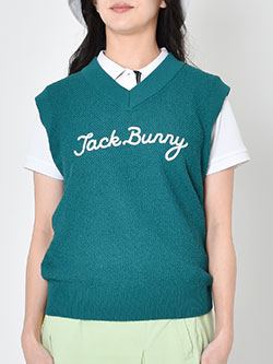 ジャックバニー　26年春夏新作　カノコPE　Vネックニットベスト　263-6173244