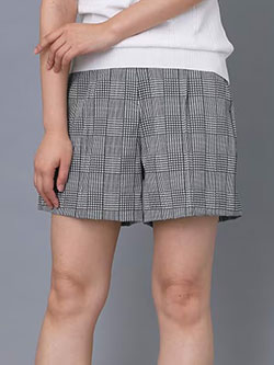 アダバット　26年春夏新作　【N】撥水チェックプリントキュロット　119-65253