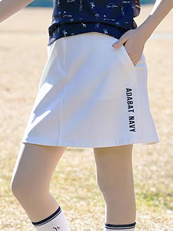 アダバット　26年春夏新作　【ADABAT NAVY】UVポンチAラインスカート　119-65350