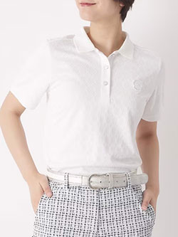 アダバット　26年春夏新作　3Dジャカード半袖ポロシャツ　119-15323