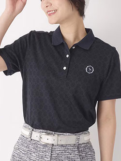 アダバット　26年春夏新作　3Dジャカード半袖ポロシャツ　119-15323