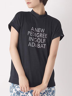 アダバット　26年春夏新作　【吸水速乾】UVメッセージロゴモックシャツ　119-15324