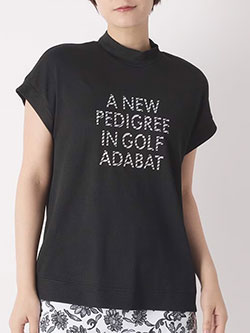 アダバット　26年春夏新作　【吸水速乾】UVメッセージロゴモックシャツ　119-15324