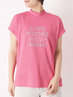 アダバット　26年春夏新作　【吸水速乾】UVメッセージロゴモックシャツ　119-15324