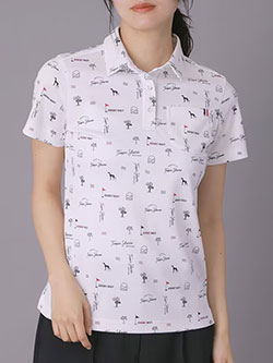 アダバット　26年春夏新作　サマープリント半袖ポロシャツ　119-15364