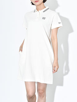 ニューエラ　26年春夏新作　半袖鹿の子ポロワンピース　14859863