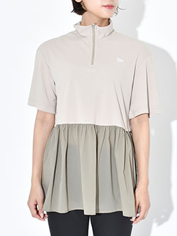 ニューエラ　26年春夏新作　半袖 ハーフジップ チュニック　14859881