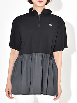 ニューエラ　26年春夏新作　半袖 ハーフジップ チュニック　14859881