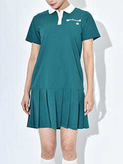 ジャックバニー　26年春夏新作　2WAYグリッドストレッチ半袖ポロワンピース　263-6124358