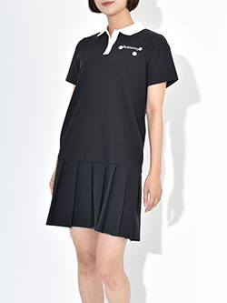 ジャックバニー　26年春夏新作　2WAYグリッドストレッチ半袖ポロワンピース　263-6124358