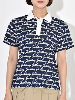 ジャックバニー　26年春夏新作　ロゴジャガード　半袖ポロシャツ　263-6160322