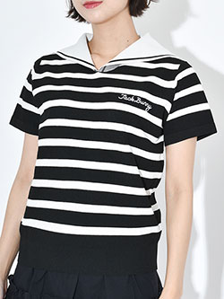 ジャックバニー　26年春夏新作　カノコPEセーラーカラーニットポロシャツ　263-6175368