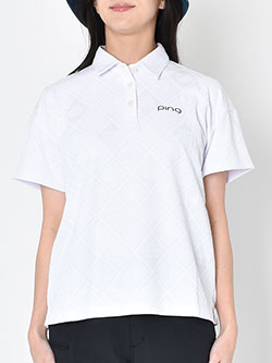 ピン　26年春夏新作　Mr.PINGジャカード半袖ポロシャツ　622-6160500
