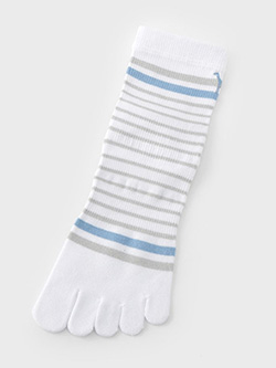 アダバット　26年春夏新作　5本指ボーダーレギュラーソックス　C86-05270