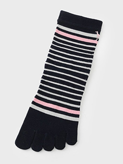 アダバット　26年春夏新作　5本指ボーダーレギュラーソックス　C86-05270