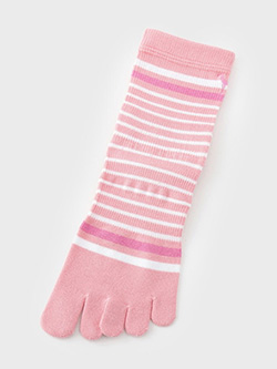 アダバット　26年春夏新作　5本指ボーダーレギュラーソックス　C86-05270