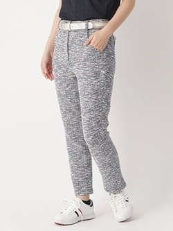 アダバット　26年春夏新作　スラブツィードジャージテーパードパンツ　119-65301