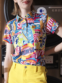 ラウドマウス　26年春夏新作　総柄半袖ポロシャツ　866652