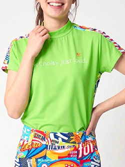 ラウドマウス　26年春夏新作　柄×無地モックネックシャツ　866653