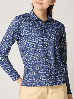 マリクレールスポール　26年春夏新作　UVハーフジップ長袖シャツ　716511