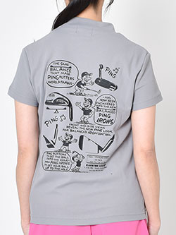 ピン　26年春夏新作　PEカノコ半袖ハイネックシャツ　622-6167502