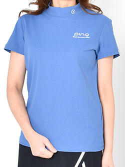 ピン　26年春夏新作　PEカノコ半袖ハイネックシャツ　622-6167502