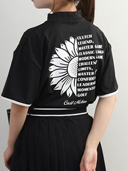 セシルマクビーグリーン　26年春夏新作　オーバーサイズ柄モックネック　CGS26012TS