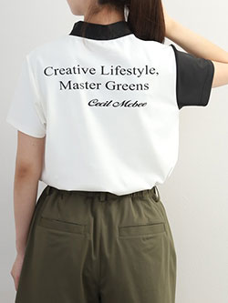 セシルマクビーグリーン　26年春夏新作　アウトドアポケット付きモックネック　CGS26016TS