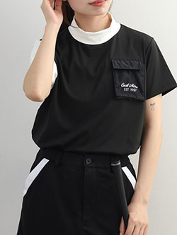 セシルマクビーグリーン　26年春夏新作　アウトドアポケット付きモックネック　CGS26016TS