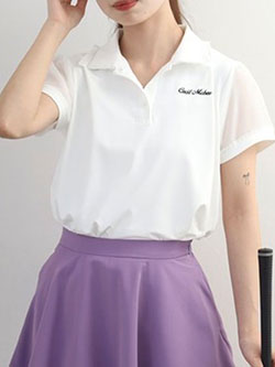 セシルマクビーグリーン　26年春夏新作　シアーポロ　CGS26004PL