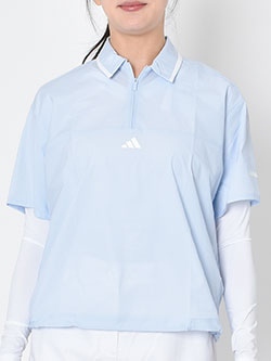 アディダスゴルフ　26年春夏新作　撥水ウーブン半袖シャツ　TX252