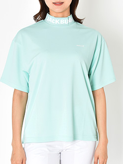 ジャックバニー　26年春夏新作　ロゴジャガード　半袖モックネック　263-6167424