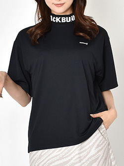 ジャックバニー　26年春夏新作　ロゴジャガード　半袖モックネック　263-6167424