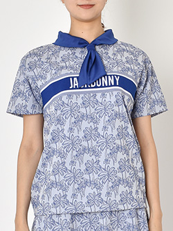 ジャックバニー　26年春夏新作　椰子JQスカーフ襟カットソー　263-6167426