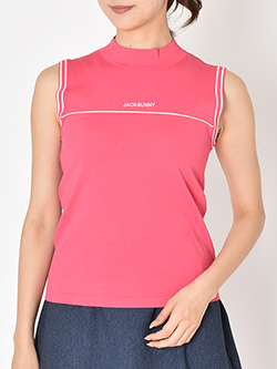 ジャックバニー　26年春夏新作　ライン切替クールタッチモックネックニット　263-6175450