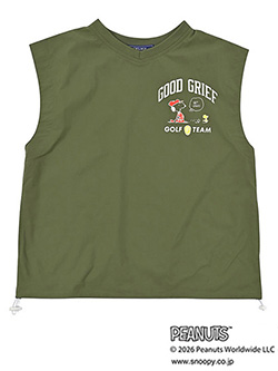 デルソルゴルフ　26年春夏新作　PEANUTSコラボ　ライトVネックベスト　7927