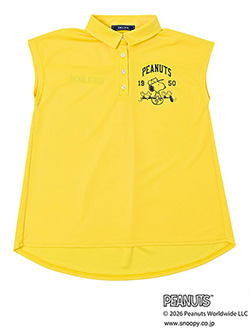 デルソルゴルフ　26年春夏新作　PEANUTSコラボ フレンチスリーブポロシャツ　7928