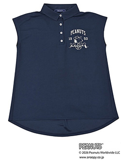 デルソルゴルフ　26年春夏新作　PEANUTSコラボ フレンチスリーブポロシャツ　7928