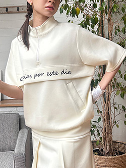 モナデルソル　26年春夏新作　ハーフジッププルオーバー(セットアップ対応)　M0083