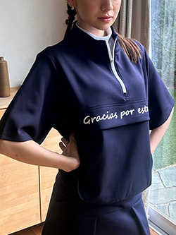 モナデルソル　26年春夏新作　ハーフジッププルオーバー(セットアップ対応)　M0083