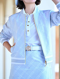 ニッサゴルフ　26年春夏新作　【セットアップ可】米沢織ジャカードブルゾン　23102654