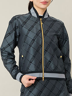 ニッサゴルフ　26年春夏新作　【セットアップ可】米沢織ジャカードブルゾン　23102654