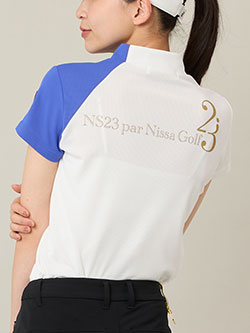 ニッサゴルフ　26年春夏新作　【吸湿速乾/UVカット/エコ素材】切り替えモックネック　23122651