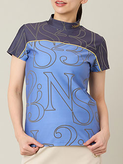 ニッサゴルフ　26年春夏新作　【接触冷感/吸湿速乾】ロゴプリントモックネック　23122653