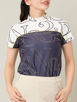 ニッサゴルフ　26年春夏新作　【接触冷感/吸湿速乾】ロゴプリントモックネック　23122653