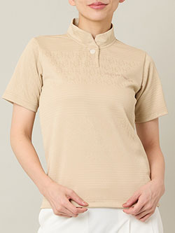 ニッサゴルフ　26年春夏新作　ジャカードモックネック　23125558