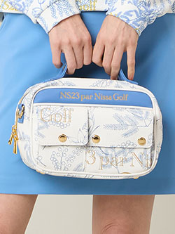 ニッサゴルフ　26年春夏新作　ミモザ柄ショルダーポーチバッグ　23181602